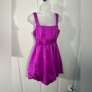 Thirty/Thirty Purple Sleeveless Square Neck Asymmetrical Dress Size Medium NWT